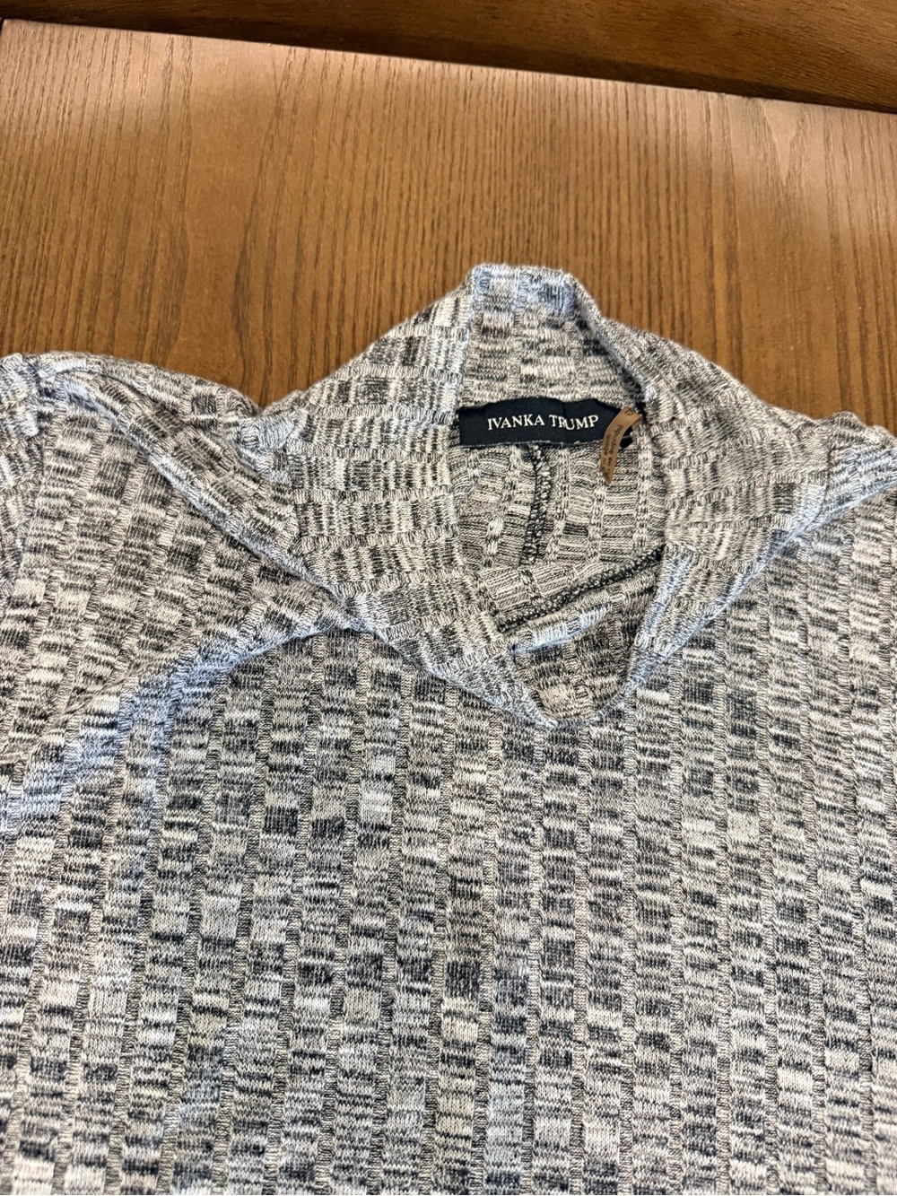 XL Ivanka Trump Gray Marled Knit Dress